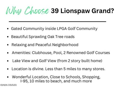 One of the very FEW lots left in the gated community of Lionspaw on LPGA International Golf Course in Florida - for sale on GolfHomes.com, golf home, golf lot