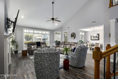 GOLF COURSE, POND and WATERFALL VIEWS from the back patio on Rarity Bay Country Club - Loudon in Tennessee - for sale on GolfHomes.com, golf home, golf lot