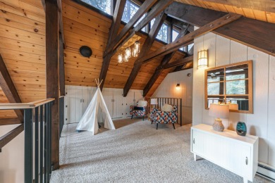 This beautiful three-bedroom, two-bath A-frame cabin perfectly on Tahoe Donner Golf Course in California - for sale on GolfHomes.com, golf home, golf lot