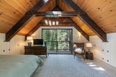 This beautiful three-bedroom, two-bath A-frame cabin perfectly on Tahoe Donner Golf Course in California - for sale on GolfHomes.com, golf home, golf lot