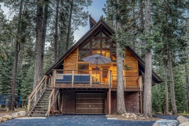 This beautiful three-bedroom, two-bath A-frame cabin perfectly on Tahoe Donner Golf Course in California - for sale on GolfHomes.com, golf home, golf lot