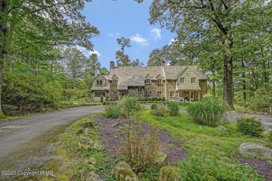 Magnificent stone manor house with guest home, inground pool and on Buck Hill Golf Club  in Pennsylvania - for sale on GolfHomes.com, golf home, golf lot