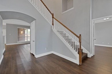 This inviting two-story home offers a practical and comfortable on The Trails of Frisco Golf Club in Texas - for sale on GolfHomes.com, golf home, golf lot