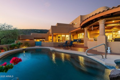 This light and bright custom Santa Fe home is located in the on Desert Mountain Golf Club - Renegade Course in Arizona - for sale on GolfHomes.com, golf home, golf lot
