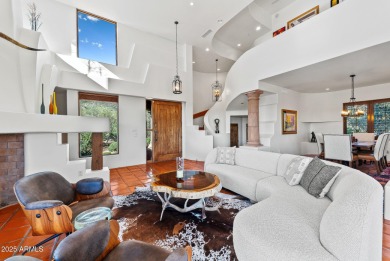 This light and bright custom Santa Fe home is located in the on Desert Mountain Golf Club - Renegade Course in Arizona - for sale on GolfHomes.com, golf home, golf lot