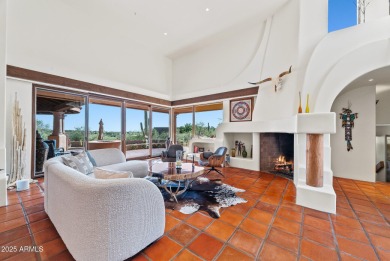 This light and bright custom Santa Fe home is located in the on Desert Mountain Golf Club - Renegade Course in Arizona - for sale on GolfHomes.com, golf home, golf lot