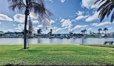 Experience the tranquility of waterfront living in this charming on Gulf Harbors Golf Course in Florida - for sale on GolfHomes.com, golf home, golf lot