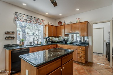 Tucked into a quiet cul-de-sac on an elevated lot, this on Saddlebrooke Golf Course in Arizona - for sale on GolfHomes.com, golf home, golf lot