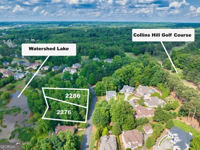 Two side by side lots available - 2276 and 2286 Lake View on Collins Hill Golf Club in Georgia - for sale on GolfHomes.com, golf home, golf lot