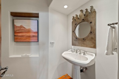 This light and bright custom Santa Fe home is located in the on Desert Mountain Golf Club - Renegade Course in Arizona - for sale on GolfHomes.com, golf home, golf lot