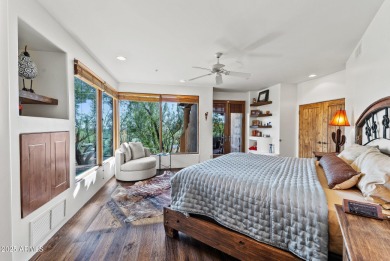 This light and bright custom Santa Fe home is located in the on Desert Mountain Golf Club - Renegade Course in Arizona - for sale on GolfHomes.com, golf home, golf lot