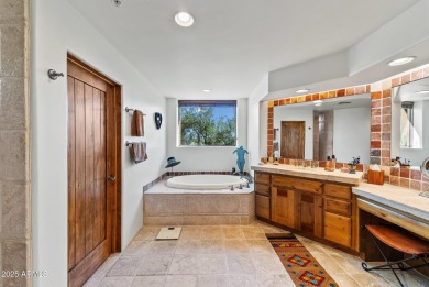 This light and bright custom Santa Fe home is located in the on Desert Mountain Golf Club - Renegade Course in Arizona - for sale on GolfHomes.com, golf home, golf lot