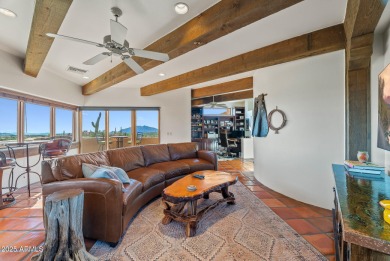 This light and bright custom Santa Fe home is located in the on Desert Mountain Golf Club - Renegade Course in Arizona - for sale on GolfHomes.com, golf home, golf lot