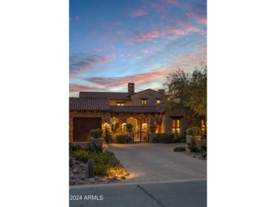 Imagine a Santa Barbara-inspired architectural gem situated on on Superstition Mountain Club - Lost Gold in Arizona - for sale on GolfHomes.com, golf home, golf lot