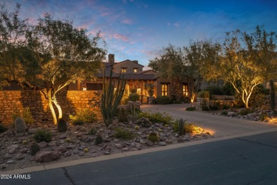 Imagine a Santa Barbara-inspired architectural gem situated on on Superstition Mountain Club - Lost Gold in Arizona - for sale on GolfHomes.com, golf home, golf lot