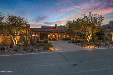 Imagine a Santa Barbara-inspired architectural gem situated on on Superstition Mountain Club - Lost Gold in Arizona - for sale on GolfHomes.com, golf home, golf lot