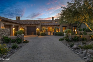 Imagine a Santa Barbara-inspired architectural gem situated on on Superstition Mountain Club - Lost Gold in Arizona - for sale on GolfHomes.com, golf home, golf lot