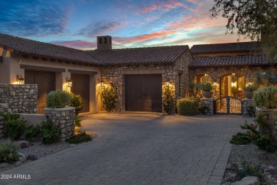 Imagine a Santa Barbara-inspired architectural gem situated on on Superstition Mountain Club - Lost Gold in Arizona - for sale on GolfHomes.com, golf home, golf lot