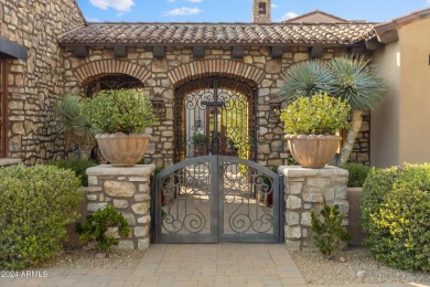 Imagine a Santa Barbara-inspired architectural gem situated on on Superstition Mountain Club - Lost Gold in Arizona - for sale on GolfHomes.com, golf home, golf lot