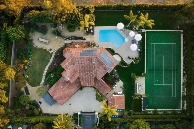 This gated Spanish-style Estate is perfectly nestled between the on Montecito Country Club in California - for sale on GolfHomes.com, golf home, golf lot