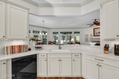Nestled on a private one-acre homesite, this 3-bedroom, 2.5-bath on Callawassie Island Club in South Carolina - for sale on GolfHomes.com, golf home, golf lot