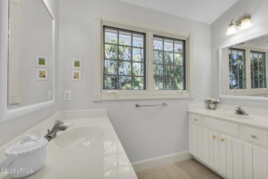 Nestled on a private one-acre homesite, this 3-bedroom, 2.5-bath on Callawassie Island Club in South Carolina - for sale on GolfHomes.com, golf home, golf lot