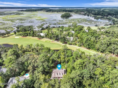 Nestled on a private one-acre homesite, this 3-bedroom, 2.5-bath on Callawassie Island Club in South Carolina - for sale on GolfHomes.com, golf home, golf lot