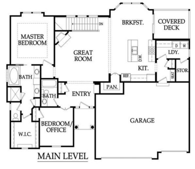 Lot 55 - The Hampton VI by New Mark Homes. Reverse 1.5 story on Falcon Lakes Golf Course in Kansas - for sale on GolfHomes.com, golf home, golf lot