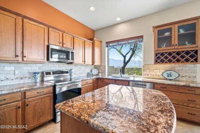 Catalina Mountain views from this gorgeous Verona model Villa on Saddlebrooke Golf Course in Arizona - for sale on GolfHomes.com, golf home, golf lot