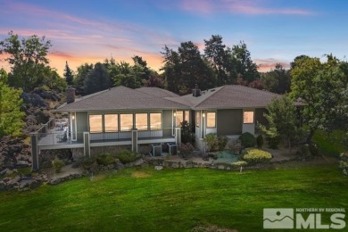 Stunning private one-story home on the 5th hole of the Lakeridge on Washoe County Golf Club in Nevada - for sale on GolfHomes.com, golf home, golf lot