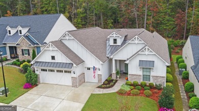 DUNWOODY Model  Covered front porch with brick elevation.  This on Chateau Elan Golf Club  in Georgia - for sale on GolfHomes.com, golf home, golf lot