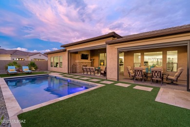 This Bacara model is a perfect balance of luxury and on Saddlebrooke Ranch Golf Club in Arizona - for sale on GolfHomes.com, golf home, golf lot