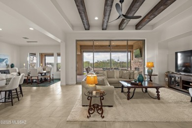 This Bacara model is a perfect balance of luxury and on Saddlebrooke Ranch Golf Club in Arizona - for sale on GolfHomes.com, golf home, golf lot
