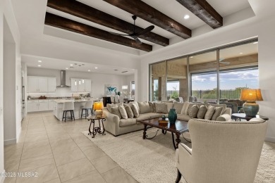 This Bacara model is a perfect balance of luxury and on Saddlebrooke Ranch Golf Club in Arizona - for sale on GolfHomes.com, golf home, golf lot