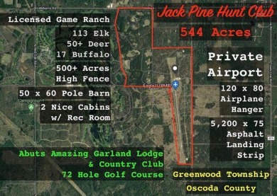 Amazing 544 Acres Jack Pine Safari Hunt Club with Exclusive on Garland Resort and Golf Club  in Michigan - for sale on GolfHomes.com, golf home, golf lot
