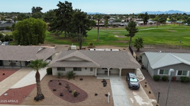 What a gem in Sun City! This home sits on a prime north/south on Sun City South Golf Course in Arizona - for sale on GolfHomes.com, golf home, golf lot