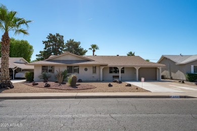What a gem in Sun City! This home sits on a prime north/south on Sun City South Golf Course in Arizona - for sale on GolfHomes.com, golf home, golf lot