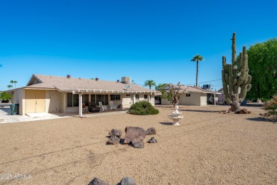 What a gem in Sun City! This home sits on a prime north/south on Sun City South Golf Course in Arizona - for sale on GolfHomes.com, golf home, golf lot