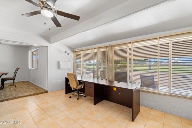 What a gem in Sun City! This home sits on a prime north/south on Sun City South Golf Course in Arizona - for sale on GolfHomes.com, golf home, golf lot