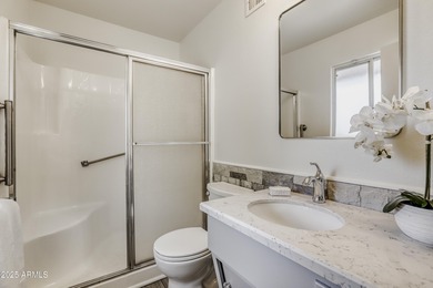 Welcome to this charming 2-bedroom, 2-bath home in Sun City on PalmBrook Country Club in Arizona - for sale on GolfHomes.com, golf home, golf lot