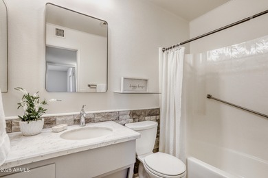 Welcome to this charming 2-bedroom, 2-bath home in Sun City on PalmBrook Country Club in Arizona - for sale on GolfHomes.com, golf home, golf lot