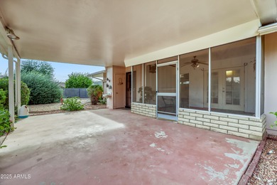Welcome to this charming 2-bedroom, 2-bath home in Sun City on PalmBrook Country Club in Arizona - for sale on GolfHomes.com, golf home, golf lot