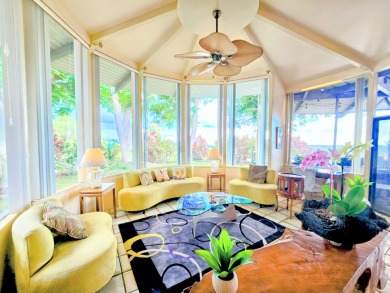 Hidden from the road by mature landscaping (terraced lava rock on Waikoloa Village Golf Club in Hawaii - for sale on GolfHomes.com, golf home, golf lot