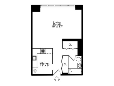 Bright & spacious East Lakeview studio with amazing city views on Sydney R. Marovitz Golf Course in Illinois - for sale on GolfHomes.com, golf home, golf lot