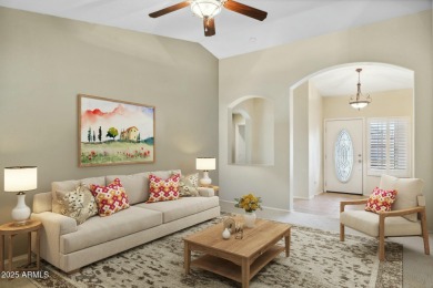 MUST SEE! Well cared, expanded Topaz model with modified floor on Tuscany Falls At Pebble Creek in Arizona - for sale on GolfHomes.com, golf home, golf lot