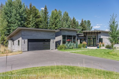 Golf course setting meets mountain modern design. Sitting on the on Jackson Hole Golf and Tennis Club in Wyoming - for sale on GolfHomes.com, golf home, golf lot