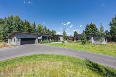 Golf course setting meets mountain modern design. Sitting on the on Jackson Hole Golf and Tennis Club in Wyoming - for sale on GolfHomes.com, golf home, golf lot