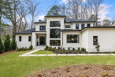 Stunning new construction tucked at the end of a cul-de-sac in on North Fulton Golf Course in Georgia - for sale on GolfHomes.com, golf home, golf lot
