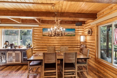 Pine trees, Mountains, Custom log home. True Wyo setting. 2 Wood on Star Valley RV Golf Course in Wyoming - for sale on GolfHomes.com, golf home, golf lot