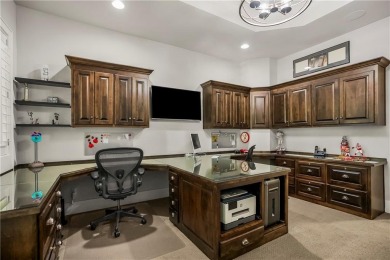 This fabulous custom home built by Starr Homes sits nestled on a on Nicklaus Golf Club At LionsGate in Kansas - for sale on GolfHomes.com, golf home, golf lot